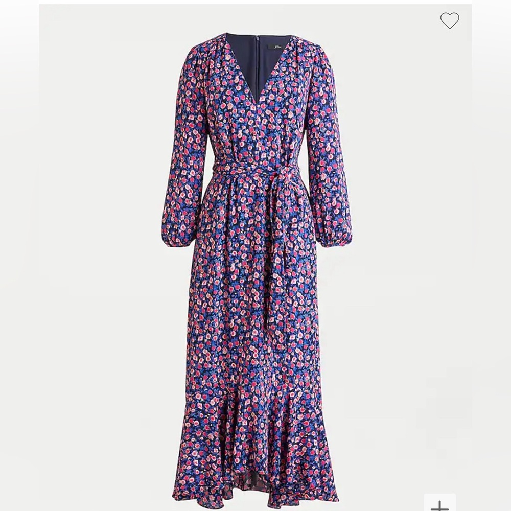 J.Crew Ramea pink and blue high-low floral dress